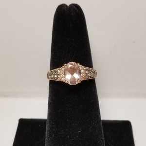 14k rose gold LeVian morganite diamond ring